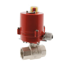 Válvula de bola electrica de latón de 2 vías G1'' 24V AC - BL2BA