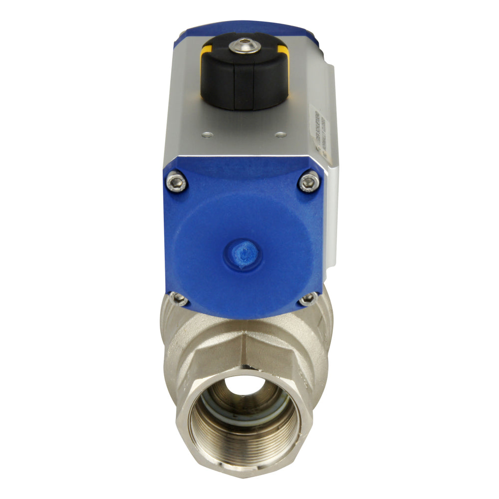 Válvula de bola neumática de latón de 2 vías y doble efecto G1-1/4'' - BL2BA
