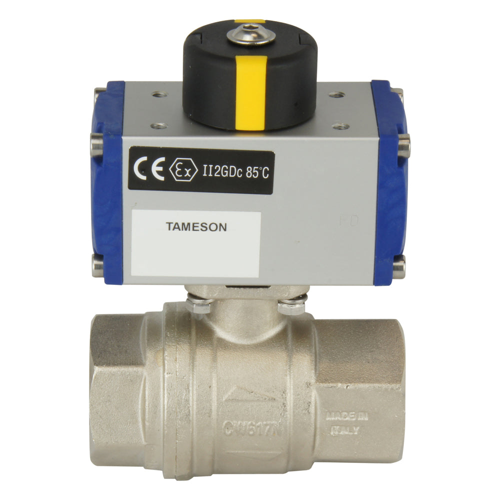 Válvula de bola neumática de latón de 2 vías y doble efecto G3/4'' - BL2BA