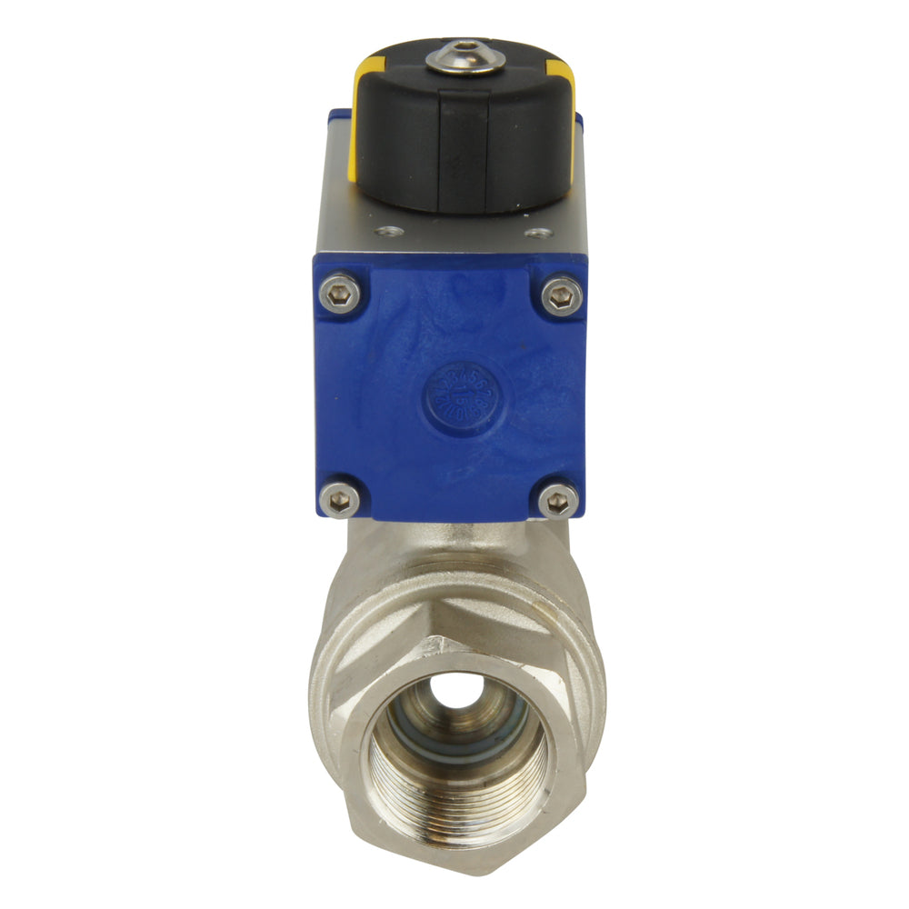 Válvula de bola neumática de latón de 2 vías y doble efecto G1/2'' - BL2BA