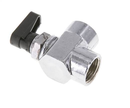 Válvula de bola de latón compacta de 2 vías de 3/8 pulgadas