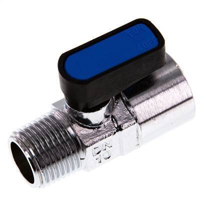 Válvula de bola de latón de 2 vías, macho a hembra, de 1/2 pulgada, compacta EN331 Gas 20 Bar