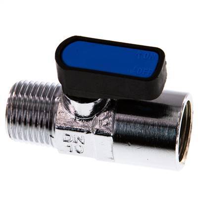 Válvula de bola de latón de 2 vías, macho a hembra, de 1/2 pulgada, compacta EN331 Gas 20 Bar