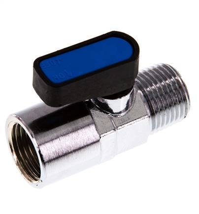 Válvula de bola de latón de 2 vías, macho a hembra, de 1/2 pulgada, compacta EN331 Gas 20 Bar