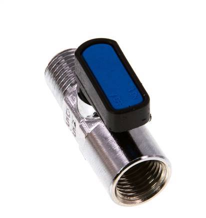 Válvula de bola de latón de 1/4 de pulgada, macho a hembra, de 2 vías, compacta EN331 Gas 20 Bar