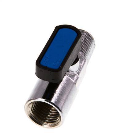 Válvula de bola de latón de 1/4 de pulgada, macho a hembra, de 2 vías, compacta EN331 Gas 20 Bar