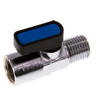 Válvula de bola de latón de 1/4 de pulgada, macho a hembra, de 2 vías, compacta EN331 Gas 20 Bar