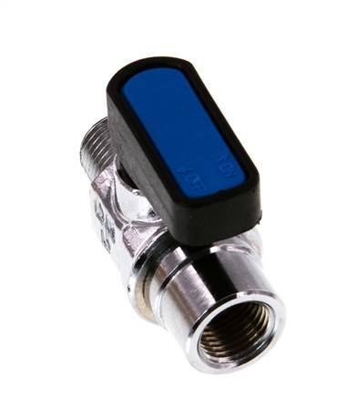 Válvula de bola macho a hembra R/Rp 1/8 pulgadas de 2 vías de latón compacta EN331 Gas 20 Bar
