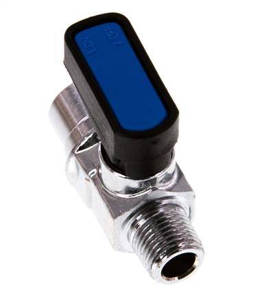 Válvula de bola macho a hembra R/Rp 1/8 pulgadas de 2 vías de latón compacta EN331 Gas 20 Bar