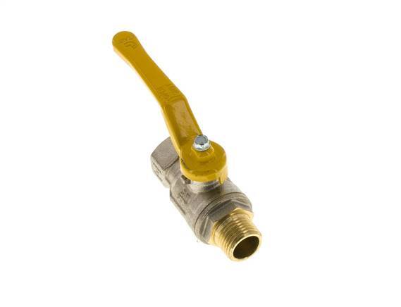 Válvula de bola de latón de 1/2 pulgada macho a hembra R/Rp para gas de 2 vías