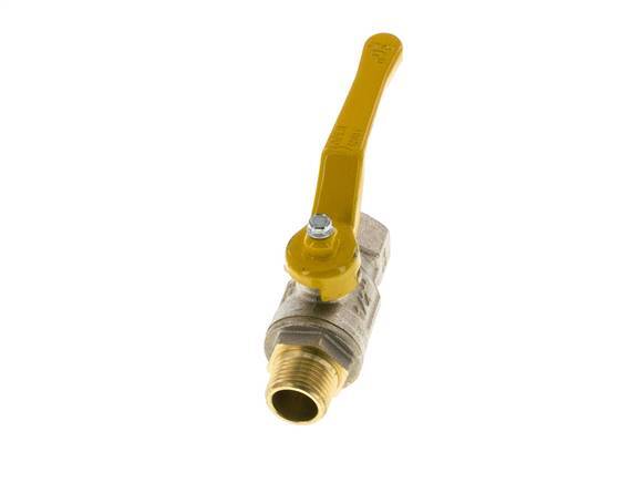 Válvula de bola de latón de 1/2 pulgada macho a hembra R/Rp para gas de 2 vías