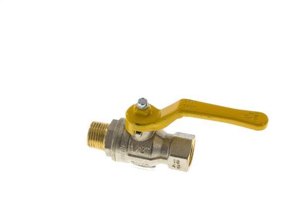 Válvula de bola de latón de 1/2 pulgada macho a hembra R/Rp para gas de 2 vías