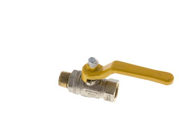 Válvula de bola de latón de 3/8 pulgadas de macho a hembra para gas de 2 vías