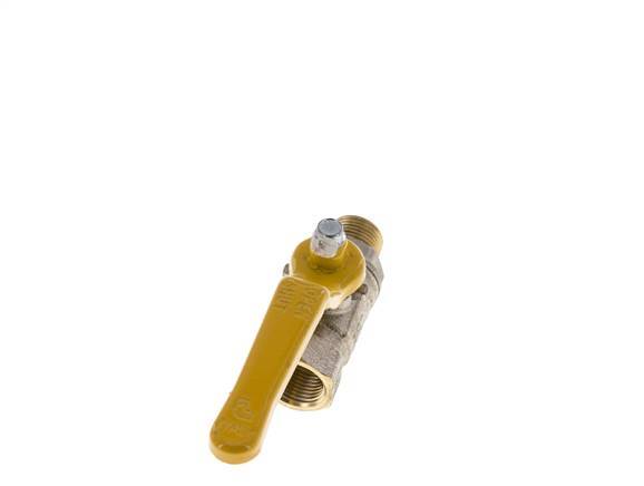 Válvula de bola de latón de 3/8 pulgadas de macho a hembra para gas de 2 vías