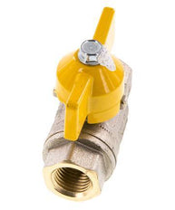Rp 1/4 Pulgada Gas 2 Vías Mango de Mariposa Válvula de Bola de Latón