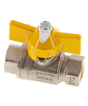 Rp 1/4 Pulgada Gas 2 Vías Mango de Mariposa Válvula de Bola de Latón