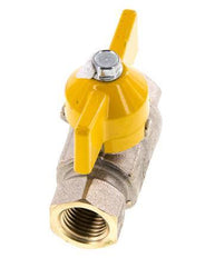 Rp 1/4 Pulgada Gas 2 Vías Mango de Mariposa Válvula de Bola de Latón