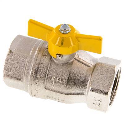 Válvula de bola de latón de 2 vías para gas de 1 pulgada