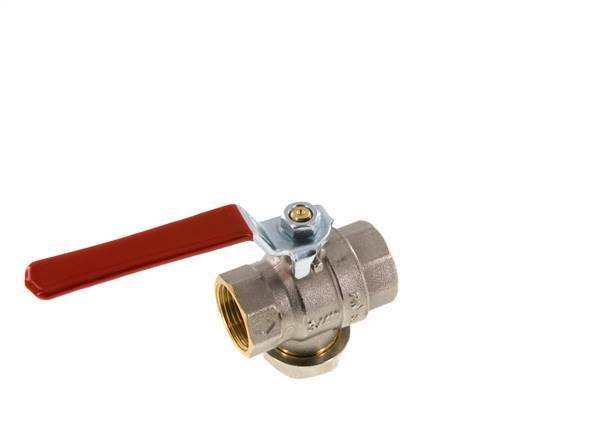 G Válvula de bola de latón de 2 vías con filtro integrado de 3/4 de pulgada