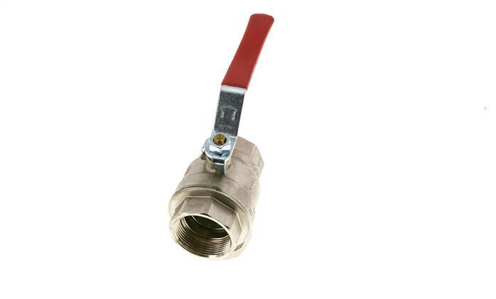 G Válvula de bola de latón de 2 vías con colador integrado de 1-1/2 pulgadas