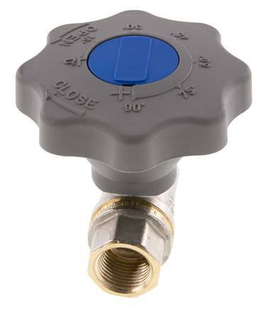 Válvula de bola de latón de cierre suave de 1/2 pulgada para gas y agua de 2 vías