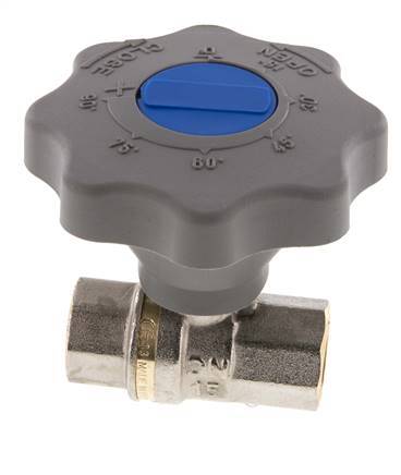 Válvula de bola de latón de cierre suave de 1/2 pulgada para gas y agua de 2 vías