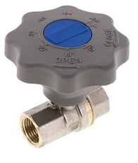 Válvula de bola de latón de cierre suave de 1/2 pulgada para gas y agua de 2 vías