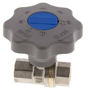 Válvula de bola de latón de cierre suave de 1/2 pulgada para gas y agua de 2 vías