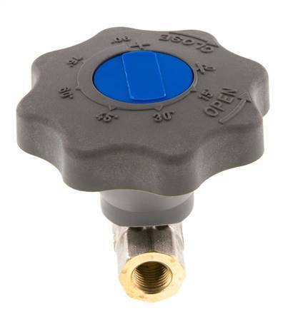 Válvula de bola de latón de 1/4 de pulgada de cierre suave para gas y agua de 2 vías