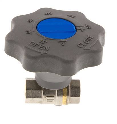 Válvula de bola de latón de 1/4 de pulgada de cierre suave para gas y agua de 2 vías