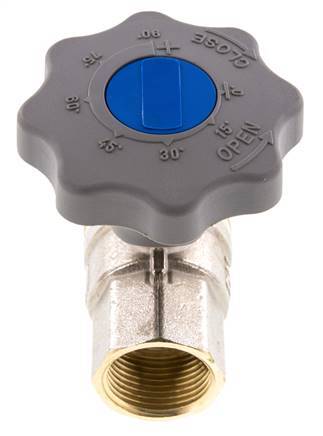 Válvula de bola de latón de 2 vías para gas y agua con cierre suave de 1 pulgada