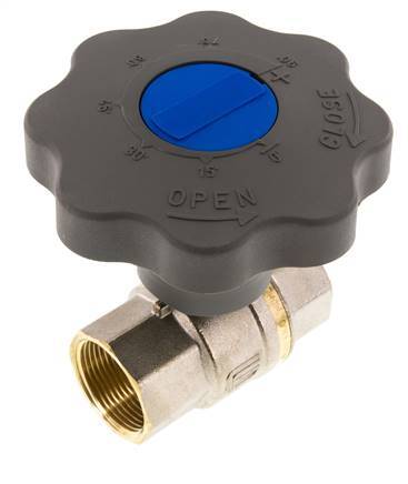 Válvula de bola de latón de cierre suave para gas y agua de 1-1/4 pulgadas