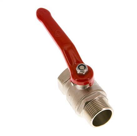 Válvula de bola de latón de 1 pulgada compacta PN 25 de 2 vías, macho a hembra R/Rp