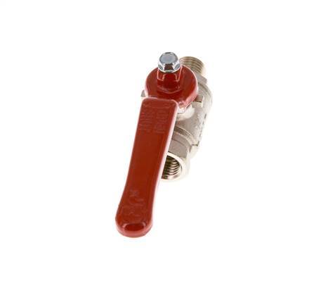 Válvula de bola de latón de 2 vías de diseño corto de 1/4 de pulgada macho a hembra G/G