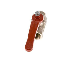 Válvula de bola de latón de 2 vías de diseño corto de 3/8 de pulgada macho a hembra G/G