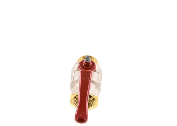 Válvula de bola de latón de 2 vías de diseño corto G/G de 1 pulgada, macho a hembra