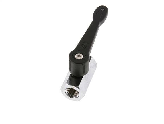 G 1/4 pulgada Mini válvula de bola de latón de 2 vías con mango largo 15 Bar