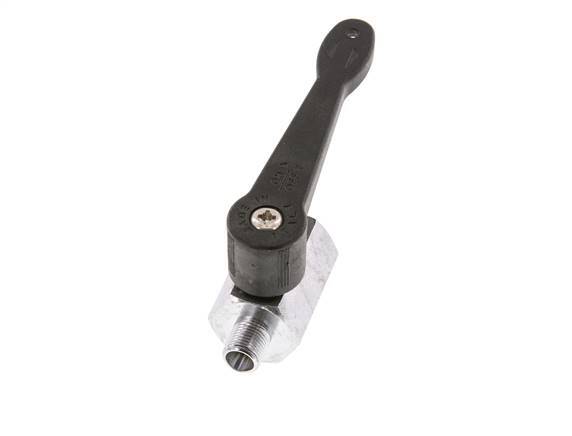 Macho a hembra G 1/8 pulgada de 2 vías de latón Mini válvula de bola mango largo 15 Bar