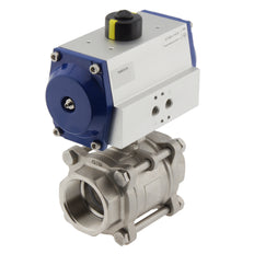 Válvula de bola neumática de acero inoxidable de 2 vías y doble efecto G4'' - BL2SA3