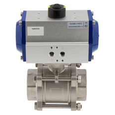 Válvula de bola neumática de acero inoxidable de 2 vías y doble efecto G4'' - BL2SA3