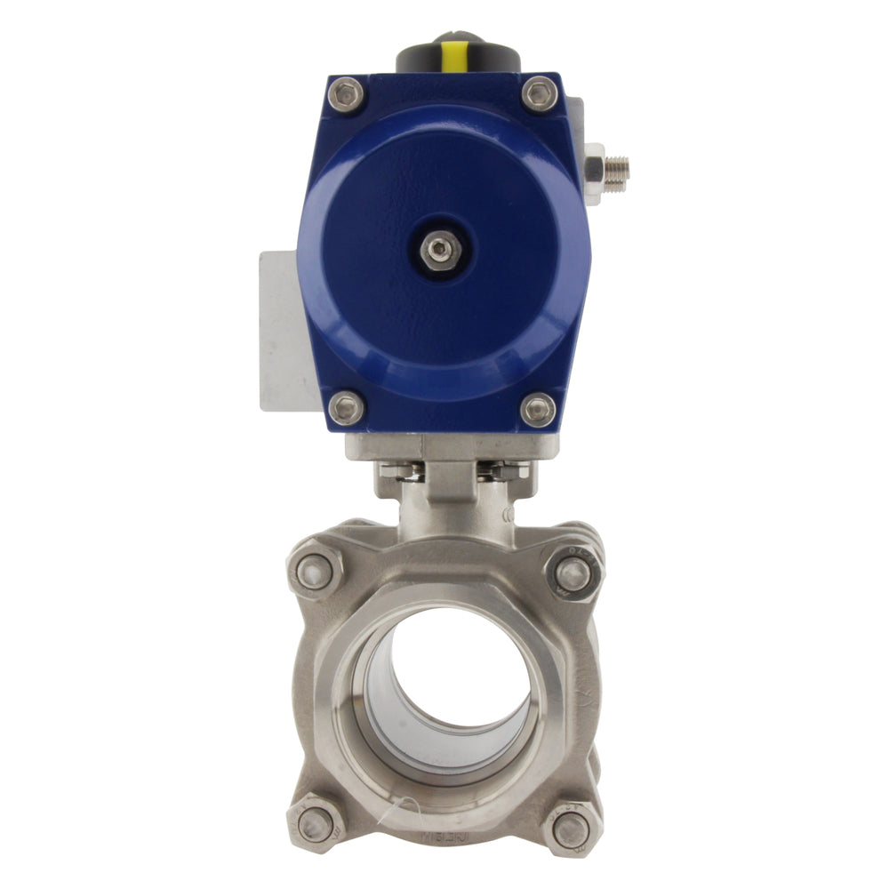 Válvula de bola neumática de acero inoxidable de 2 vías y doble efecto G4'' - BL2SA3
