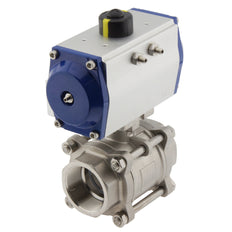 Válvula de bola neumática de 2 vías de acero inoxidable y muelle cerrado G4'' - BL2SA3