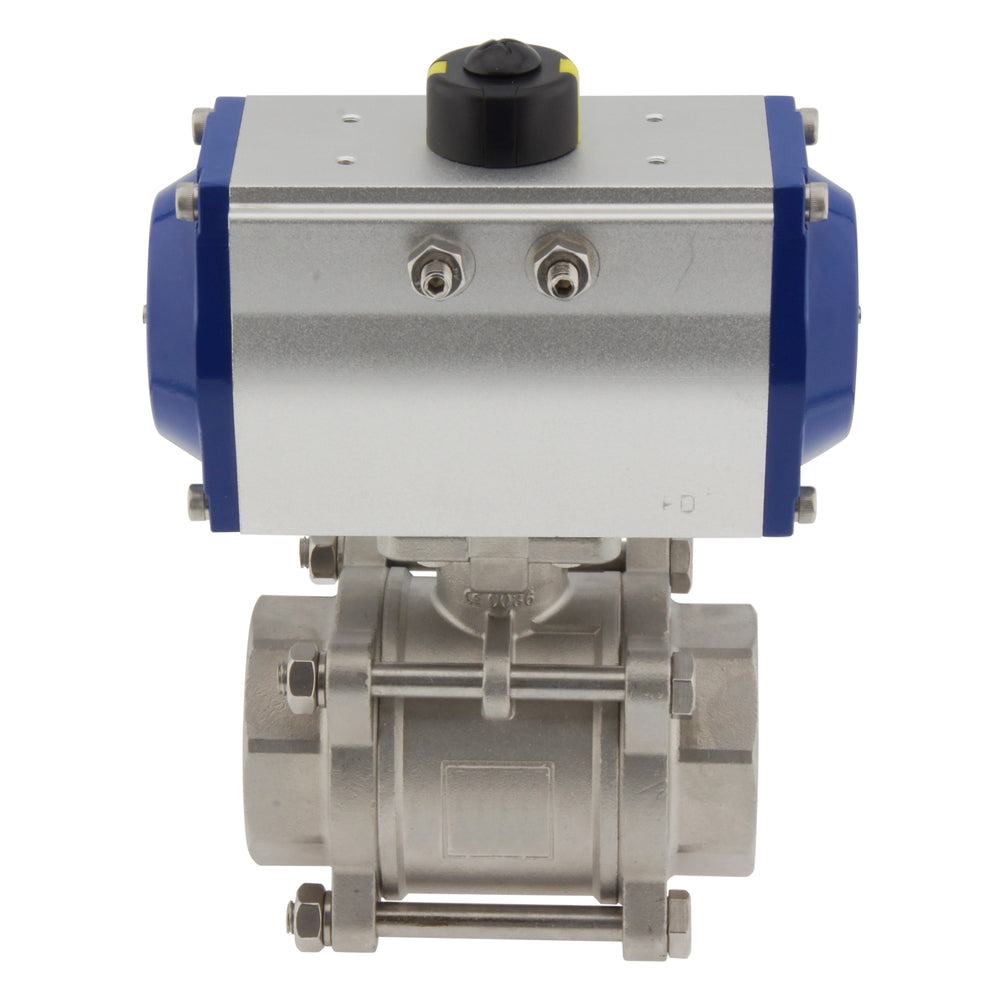 Válvula de bola neumática de acero inoxidable de 2 vías y doble efecto G4'' - BL2SA3