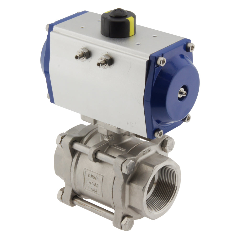 Válvula de bola neumática de acero inoxidable de 2 vías y doble efecto G4'' - BL2SA3