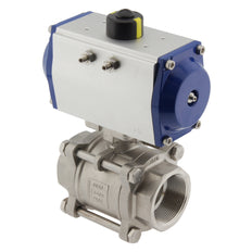 Válvula de bola neumática de acero inoxidable de 2 vías y doble efecto G4'' - BL2SA3