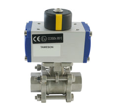 Válvula de bola neumática de 2 vías de acero inoxidable y doble efecto G1'' - BL2SA3