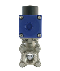 Válvula de bola neumática de acero inoxidable de 2 vías y doble efecto G1/4'' - BL2SA3