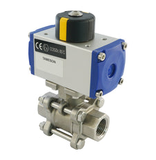 Válvula de bola neumática de acero inoxidable de 2 vías y doble efecto G1/2'' - BL2SA3
