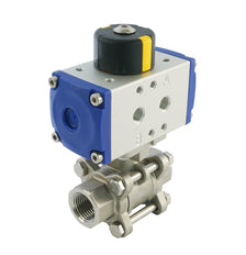 Válvula de bola neumática de acero inoxidable de 2 vías y doble efecto G1/2'' - BL2SA3