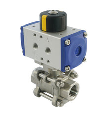 Válvula de bola neumática de acero inoxidable de 2 vías y doble efecto G1/4'' - BL2SA3